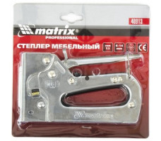 Степлер мебельный металлический регулируемый, тип скобы 53, 6-14 мм Matrix Professional