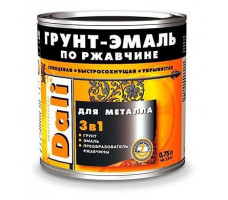 Грунт-эмаль 3в1 DALI красн, 0,75л