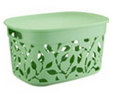 Коробка ФЛОРА12,0л (мята) с крышкой
