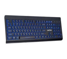 Клавиатура проводная Perfeo "BACKLIGHT" Multimedia, подсв. кнопок/буквUSB, чёрная (PF-843) /10
