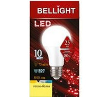 Лампа светодиодная BELLIGHT LED A60 10W 220V E27 3000К