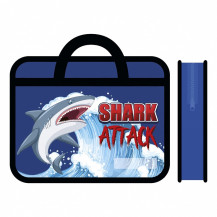 Папка детская А4 с ручками "SHARK ATTACK" арт. ПМ-А4-25 Папка детская А4 с ручками "SHARK ATTACK" арт. ПМ-А4-25