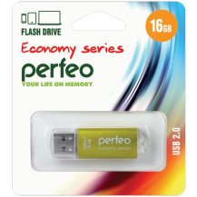 Флэш-диск Perfeo USB 16GB E01 Gold economy series 10/100