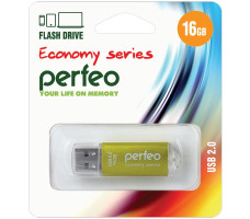 Флэш-диск Perfeo USB 16GB E01 Gold economy series 10/100