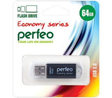 Perfeo USB флэш-диск 64GB E01 Black economy series /10