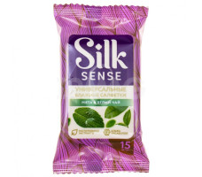 Салфетки влажные Ola Silk Sense Белый чай и мята 15шт