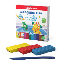 Классический пластилин ErichKrause® Monsters 12 цветов со стеком, 180г коробка Классический пластилин ErichKrause® Monsters 12 цветов со стеком, 180г коробка