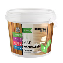 Лак акриловый универсальный по дереву FARBITEX ПРОФИ WOOD 3 л