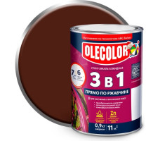 Грунт-эмаль по ржавчине Olecolor шоколадный 900г арт.4300005936