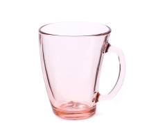 Кружка стеклянная Shape Pink 320 мл. арт. Q0391 код 040032