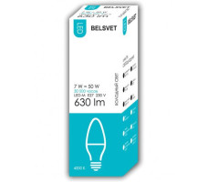 Лампа светодиодная LED-M C37 7W 4000K E27 арт.041594