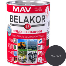 Грунт-эмаль BELAKOR 15 прямо по ржавчине 3 в 1 быстросохнущая RAL 7024 (графитовая) матовая 1,0 л. (1,0 кг) Грунт-эмаль BELAKOR 15 прямо по ржавчине 3 в 1 быстросохнущая RAL 7024 (графитовая) матовая 1,0 л. (1,0 кг)