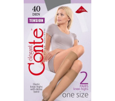 Получулки (гольфы) женские CONTE ELEGANT TENSION 40 (2 пары), р.23-25, mocca