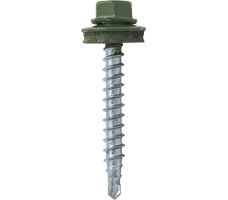 Саморез кровельный 5,5х19 RAL 6005 (темно-зеленый), в контейнере