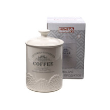Банка для сып. продуктов Coffee 10.5х10.5х16.5см 0.65л керамич. арт. HC1910017-6.5C Банка для сып. продуктов Coffee 10.5х10.5х16.5см 0.65л керамич. арт. HC1910017-6.5C