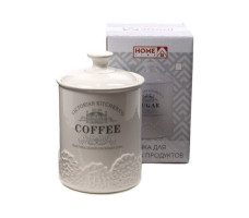 Банка для сып. продуктов Coffee 10.5х10.5х16.5см 0.65л керамич. арт. HC1910017-6.5C
