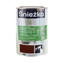 Эмаль Sniezka Supermal масляно- фталевая коричнево-шоколадная RAL8017 (0,8 л) для окон и дверей Эмаль Sniezka Supermal масляно- фталевая коричнево-шоколадная RAL8017 (0,8 л) для окон и дверей
