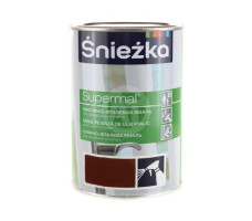 Эмаль Sniezka Supermal масляно- фталевая коричнево-шоколадная RAL8017 (0,8 л) для окон и дверей