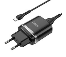 Cетевое зарядное устройство hoco N1 USB черный с кабелем Micro