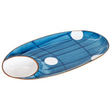 Блюдо керамическое, 33х17.5х2.8 см, серия BLUE MARINE, PERFECTO LINEA Блюдо керамическое, 33х17.5х2.8 см, серия BLUE MARINE, PERFECTO LINEA