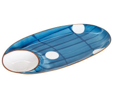 Блюдо керамическое, 33х17.5х2.8 см, серия BLUE MARINE, PERFECTO LINEA
