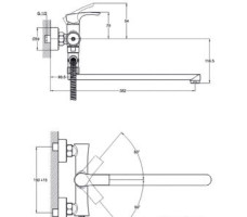 Смеситель для ванны D25 SOLONE арт.FAB6-A020