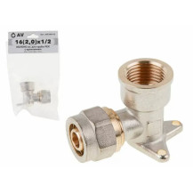Колено 16(2,0)х1/2" вн. для трубы PEX с креплением AV Engineering Колено 16(2,0)х1/2" вн. для трубы PEX с креплением AV Engineering