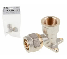 Колено 16(2,0)х1/2" вн. для трубы PEX с креплением AV Engineering