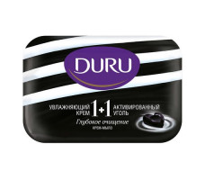 Duru 1+1 крем-мыло туалетное Увлажняющий крем и Активированный уголь 80г