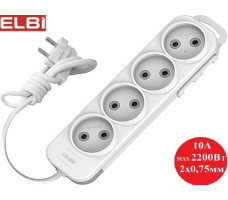 Удлинитель EL-BI Myra 4гн2м б/з белый 527-110202-460