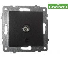 Розетка Ovivo для ТВ черная 600-000317-225