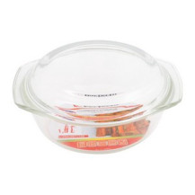 Кастрюля из жаропрочного стекла, 1.5 л, с крышкой, 234х207х100 мм, PERFECTO LINEA