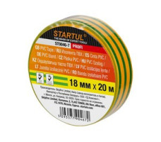 Изолента ПВХ 18ммх20м желто-зеленая STARTUL PROFI (ST9046-7) (130 мкм)