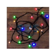 Гирлянда светодиодная "Цветные Шарики" 2,8 м, 20 LED мультиколор, темно-зелен. ПВХ с контроллером (Применяется для эксплуатации в помещени Гирлянда светодиодная "Цветные Шарики" 2,8 м, 20 LED мультиколор, темно-зелен. ПВХ с контроллером (Применяется для эксплуатации в помещени