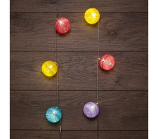 Тайские фонарики Фейерверк 1,5 м, прозрачный ПВХ, 10 LED, теплый белый.