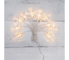 Гирлянда светодиодная Звездочки 1.5 м, 10 LED, прозрачный ПВХ, теплый белый, 2 х АА ( не в комплек (Применяется для эксплуатации в помещении. Класс