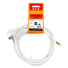 Шнур сетевой LUX V3 ПВС 5 м с вилкой с з/к Белый 3х0.75 Китай Шнур сетевой LUX V3 ПВС 5 м с вилкой с з/к Белый 3х0.75 Китай