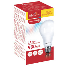 Лампа светодиодная АБВ LED лайт A60 12W E27 3000К Лампа светодиодная АБВ LED лайт A60 12W E27 3000К