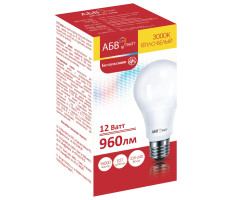 Лампа светодиодная АБВ LED лайт A60 12W E27 3000К
