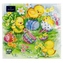 Салфетки Art Bouquet Пасхальные игры 57330 3 слоя 33х33 20 л арт. 6809 Салфетки Art Bouquet Пасхальные игры 57330 3 слоя 33х33 20 л арт. 6809
