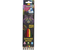 Карандаши DeVENTE Trio Mega Soft 4М 6цв. арт. 5021915