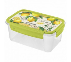 Контейнер для продуктов  LOCK&OK  с декором 1,1л (зеленый)
