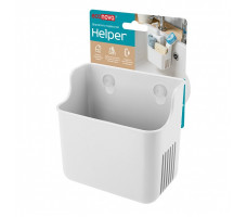 Держатель подвесной на присосах HELPER, 127х90х124 мм (белый)