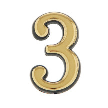 Цифра дверная "3" золото Цифра дверная "3" золото