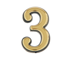 Цифра дверная "3" золото