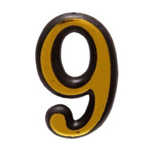Цифра дверная "9" золото Цифра дверная "9" золото