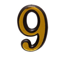 Цифра дверная "9" золото