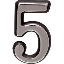 Цифра дверная большая"5" хром арт.6976 Цифра дверная большая"5" хром арт.6976