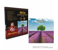 Весы напольные электронные МАТРЁНА МА-090 лаванда стекл., 180кг  007838