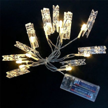 Гирлянда светодиодная "Прищепки" 10LED белый теплый, 5,5х1,5 см., 1,70 м. арт. 7856 Гирлянда светодиодная "Прищепки" 10LED белый теплый, 5,5х1,5 см., 1,70 м. арт. 7856